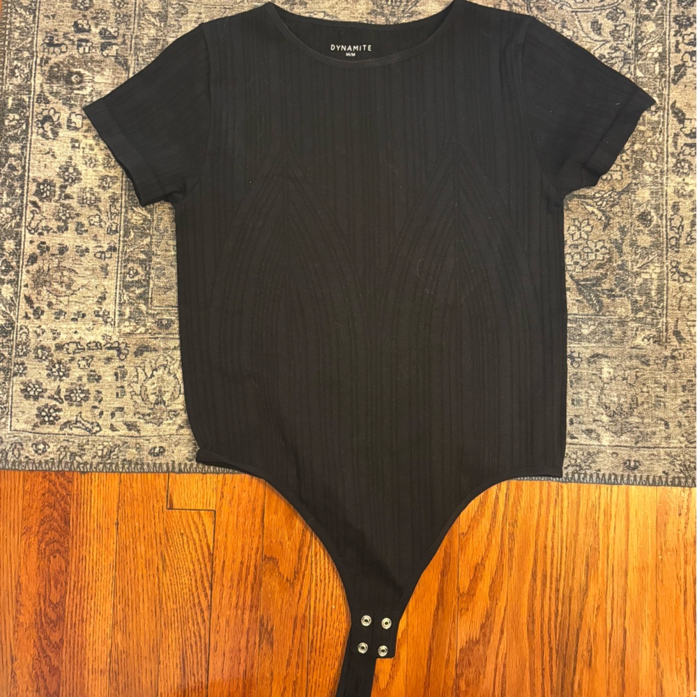 Dynamite Black Short Sleeve Bodysuit